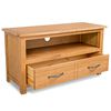 vidaXL TV-Schrank 90x35x48 cm Massivholz Eiche