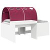 vidaXL Bett mit Tunnel 3 Stk. Artisian Eiche und Rot Holzwerkstoff