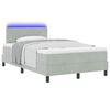 vidaXL Boxspringbett mit Matratze Hellgrau 120 x 190 cm Samt