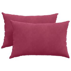 vidaXL Sofakissen 2 St&uuml;ck Weinrot 60 x 40 cm Cordstoff