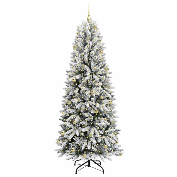 vidaXL K&uuml;nstlicher Weihnachtsbaum mit 300 LEDs mit St&auml;nder Wei&szlig; 240 cm
