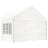 vidaXL Pavillon mit Dach Weiß 8,92x4,08x3,22 m Polyethylen