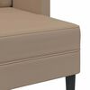 vidaXL 2-Sitzer-Sofa mit Chaiselongue L-Form Cappuccino-Braun 125 cm