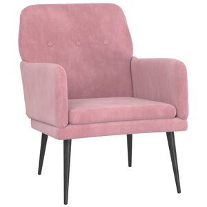 vidaXL Sessel Rosa 62x79x79 cm Samt