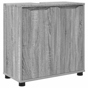 vidaXL Badezimmerwaschbecken-Schrank Graues Sonoma 60 x 30 x 60 cm