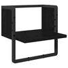 vidaXL Wandregal Wandhalterung Schwarz Eichen-Optik 30 x 25 x 30 cm