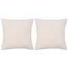 vidaXL Kissen-Set 2 Stk. Velours 60 x 60 cm Gebrochen Wei&szlig;