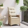 vidaXL Verstellbarer Gartenstuhl Beige und Creme 64 x 57,5 x 112 cm
