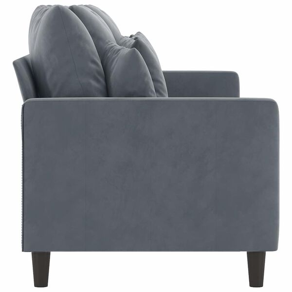 vidaXL 3-Sitzer-Sofa Dunkelgrau 180 cm Samt