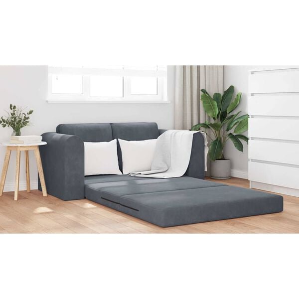 vidaXL Schlafsofa Dunkelgrau 148 x 71 x 83 cm Samt