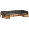 vidaXL Ecksofa Set 10 pcs Natur und Anthrazit Massivholz Akazie
