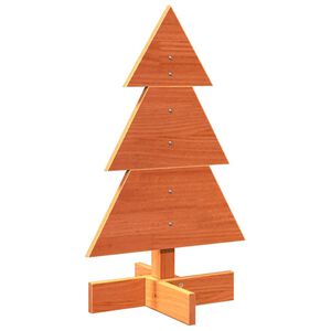 vidaXL Weihnachtsbaum zum Schm&uuml;cken Wachsbraun 60 cm Massivholz Kiefer