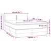 vidaXL Boxspringbett mit Matratze Hellgrau 140x190 cm Samt