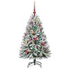 vidaXL K&uuml;nstlicher Weihnachtsbaum Gr&uuml;n und Wei&szlig; 120 cm PVC und Metall