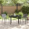 vidaXL Garten Essgruppe 7 pcs Anthrazit Pulverbeschichteter Stahl