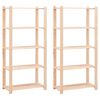 vidaXL Lagerregale 5 B&ouml;den 2 Stk. 80&times;38&times;170cm Kiefer Massivholz 250kg