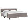 vidaXL Boxspringbett mit Kopfteil Taupe 200 x 180 cm Stoff
