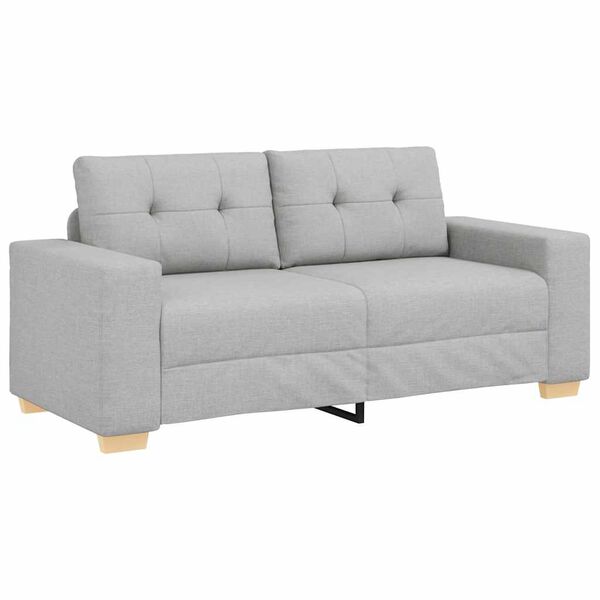 vidaXL Loveseat-Sofa Wolkengrau 140 cm Stoff