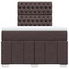 vidaXL Boxspringbett mit Matratze Dunkelbraun 120x190 cm Stoff