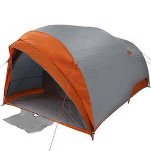 vidaXL Tunnelzelt mit Dach Grau und Orange 410 x 285 x 198 cm Taft