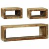 vidaXL TV-Schrank-Set 3 pcs Braun 100 x 30 x 32 cm Massivholz Mango