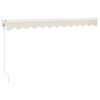 vidaXL Markise Einziehbar Creme 3x2,5 m Stoff und Aluminium