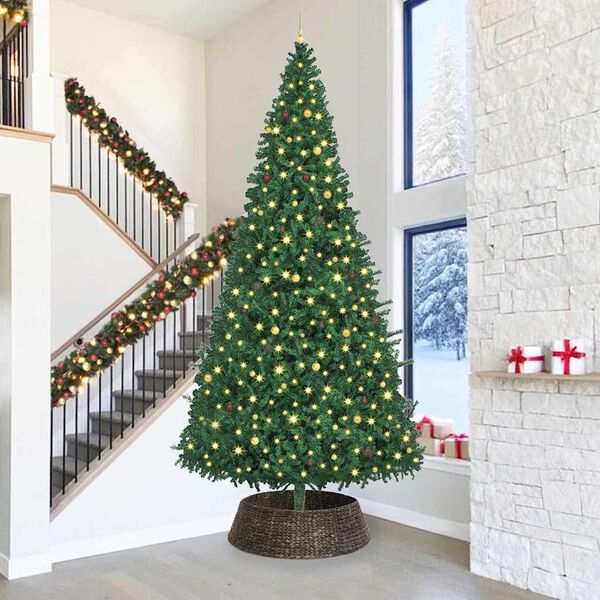 vidaXL Weihnachtsbaumkragen Schwarz 105 x 105 x 28 cm Wasserhyazinthe