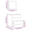 vidaXL Badschrank mit Spiegel Betongrau 41x38,5x48 cm