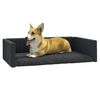 vidaXL Kofferraum-Hundebett Schwarz 110x70 cm Leinenoptik