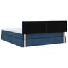 vidaXL Bett mit Stauraum und LED mit Matratze Blau 160 x 200 cm Stoff