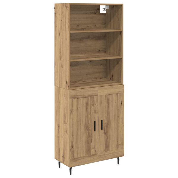 vidaXL Highboard Artisan-Eiche 69,5 x 34 x 180 cm