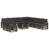 vidaXL Gartensofa-set 12 stk. Grau und Dunkelgrau 100 x 55 x 73 cm