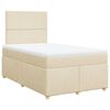 vidaXL Boxspringbett mit Matratze Creme 120x200 cm Stoff