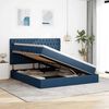 vidaXL Bett mit Stauraum und LED mit LED Blau 180 x 200 cm Polyester