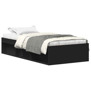 vidaXL Bettgestell Schwarz 75x190 cm