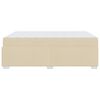 vidaXL Bettrahmen mit Matratze Creme 160 x 200 cm Stoff
