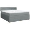 vidaXL Boxspringbett mit Matratze Hellgrau 180x200 cm Stoff