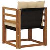 vidaXL Outdoor-Sofagarnitur Massives Akazienholz und Textilene Natur