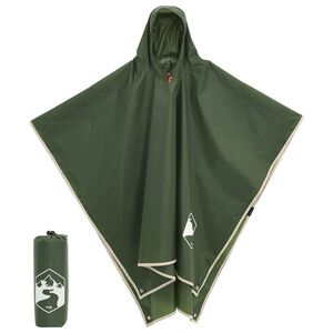 vidaXL Regenponcho mit Kapuze 2-in-1-Design Gr&uuml;n 223x145 cm