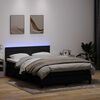 vidaXL Boxspringbett mit Matratze & LED Schwarz 160x210 cm Samt
