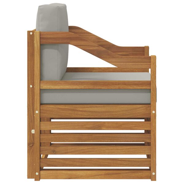 vidaXL Outdoor-Sofagarnitur mit Kissen Natur 67 x 63 x 73 cm