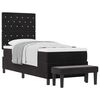 vidaXL Boxspringbett mit Matratze Schwarz 80 x 200 cm Samt