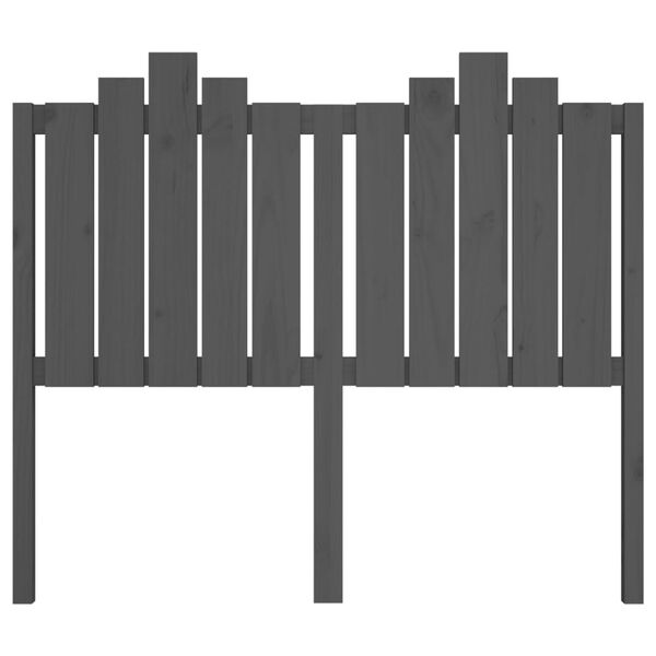 vidaXL Kopfteil Grau 126x4x110 cm Massivholz Kiefer