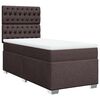 vidaXL Boxspringbett mit Matratze Dunkelbraun 90x190 cm Stoff