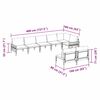 vidaXL Garten-Sofa-Set mit Kissen 8 pcs Anthrazit Stahl