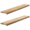 vidaXL Fensterb&auml;nke 2 Stk. Unbehandelt 120x20x2 cm Massivholz Eiche