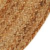 vidaXL Teppich Geflochten mit Quasten 150 cm Jute Rund