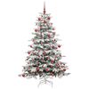 vidaXL K&uuml;nstlicher klappbarer Weihnachtsbaum Wei&szlig; 180 cm PE und PVC