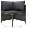 vidaXL 8-tlg. Garten-Lounge-Set mit Kissen Poly Rattan Grau