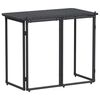 vidaXL Gartentisch Klappbar Schwarz 90x51x75 cm Poly Rattan